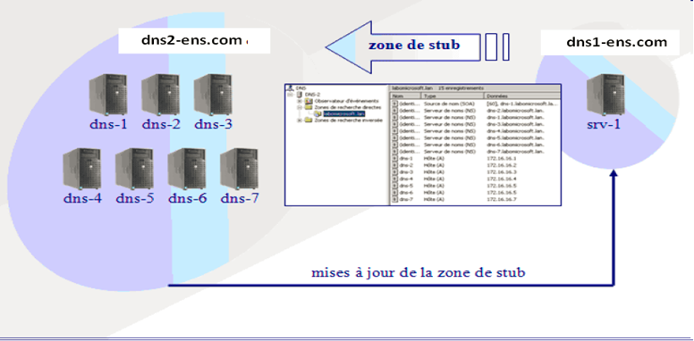 Serveur DNS: Installation et configuration du service DNS 22 des redirecteurs et offre l'avantage de mettre à jour les enregistrements de ressources à chaque modification
