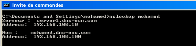 Serveur DNS: Installation et configuration du service DNS 23 nslookup